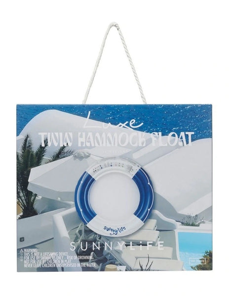 Sunnylife / Luxe Twin Hammock Float - Le Weekend Navy