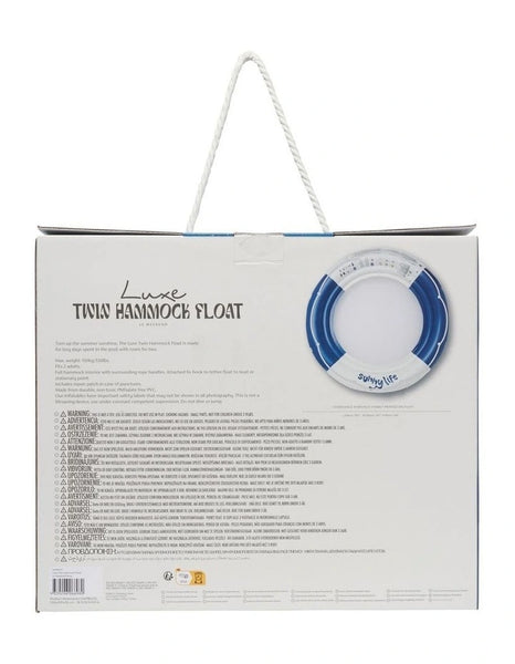 Sunnylife / Luxe Twin Hammock Float - Le Weekend Navy