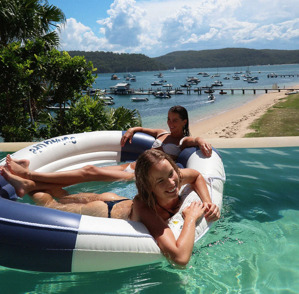 Sunnylife / Luxe Twin Hammock Float - Le Weekend Navy