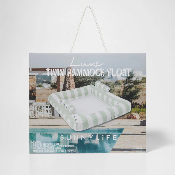 Sunnylife / Luxe Twin Hammock Float - The Vacay Soft Olive