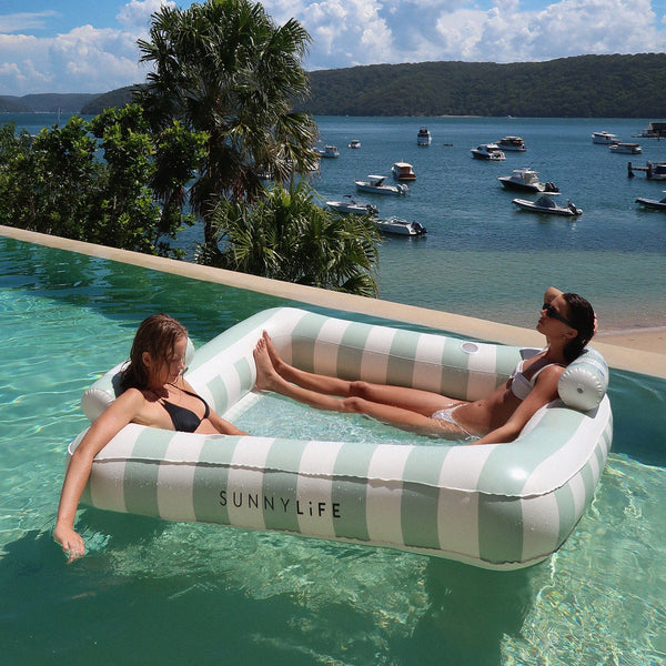 Sunnylife / Luxe Twin Hammock Float - The Vacay Soft Olive