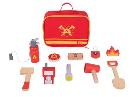 Tooky Toy / Little Play Set In Carry Bag - Firefighter