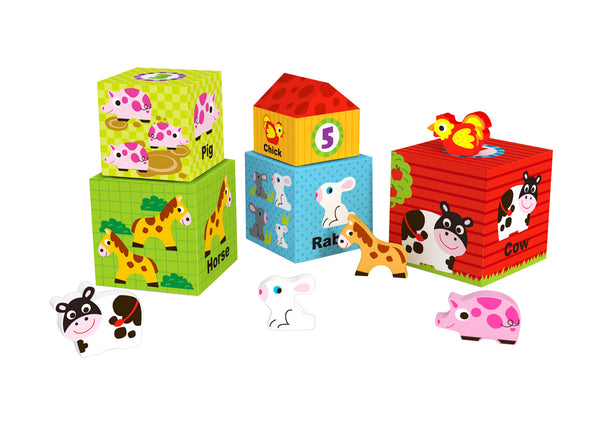 Tooky Toy / Nesting & Stacking Boxes - Farm