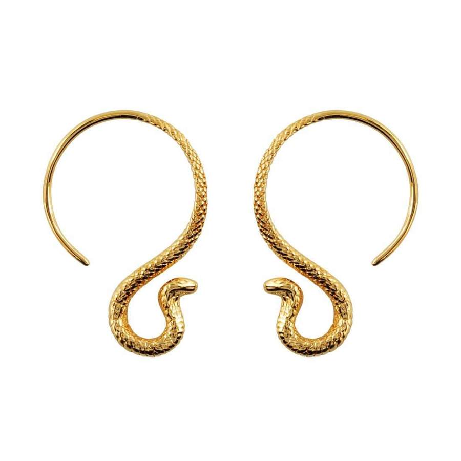 Midsummer Star / Cobra Hoop Earrings - Gold