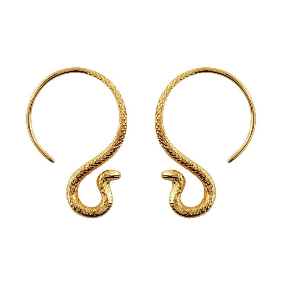 Midsummer Star / Cobra Hoop Earrings - Gold