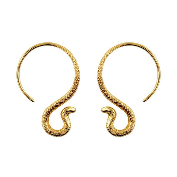 Midsummer Star / Cobra Hoop Earrings - Gold