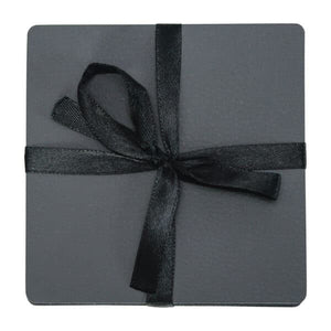 Annabel Trends / Recycled Leather Coasters (Set 4) - Charcoal