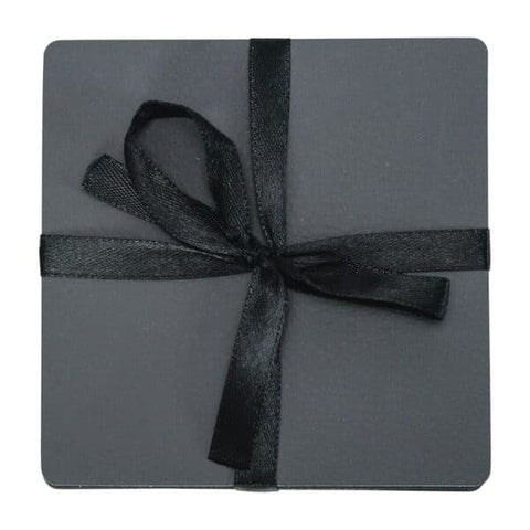 Annabel Trends / Recycled Leather Coasters (Set 4) - Charcoal