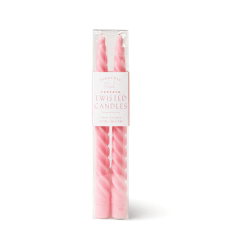 Paddywax / Tapered Twisted Candles (2pk) - Blush