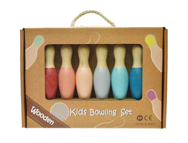 Kaper Kidz / Rainbow Wooden Bowling Set
