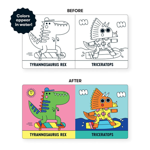 Mudpuppy / Colour Magic Bath Book - Rub-A-Dub Dinos