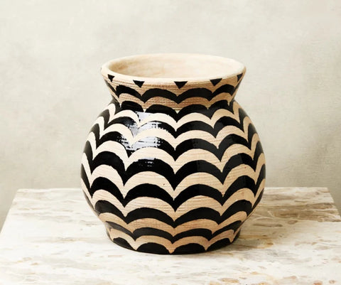Jones & Co / Hicham Wide Vase - Black