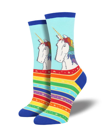 Socksmith / Womens Socks - Rainbow Hair Don’t Care (Sky Blue)