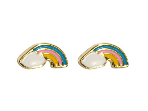 Goody Gumdrops / Rainbow Stud Earrings - Multi/Gold