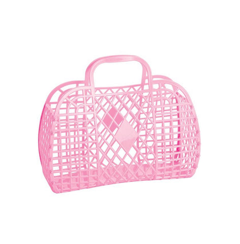 Sun Jellies / Retro Basket (Small) - Bubblegum Pink