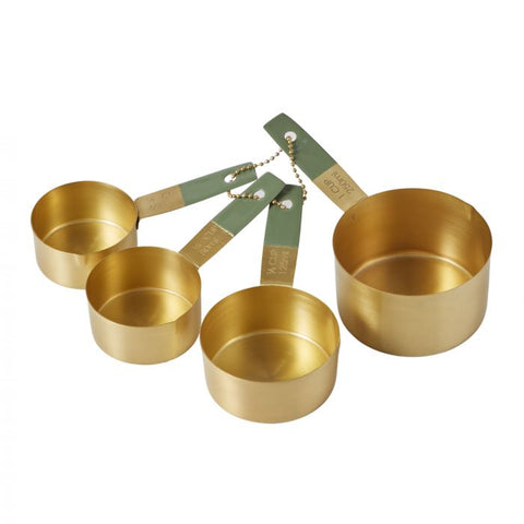 Academy / Edwin Brass Measuring Cups (Set 4) - Green