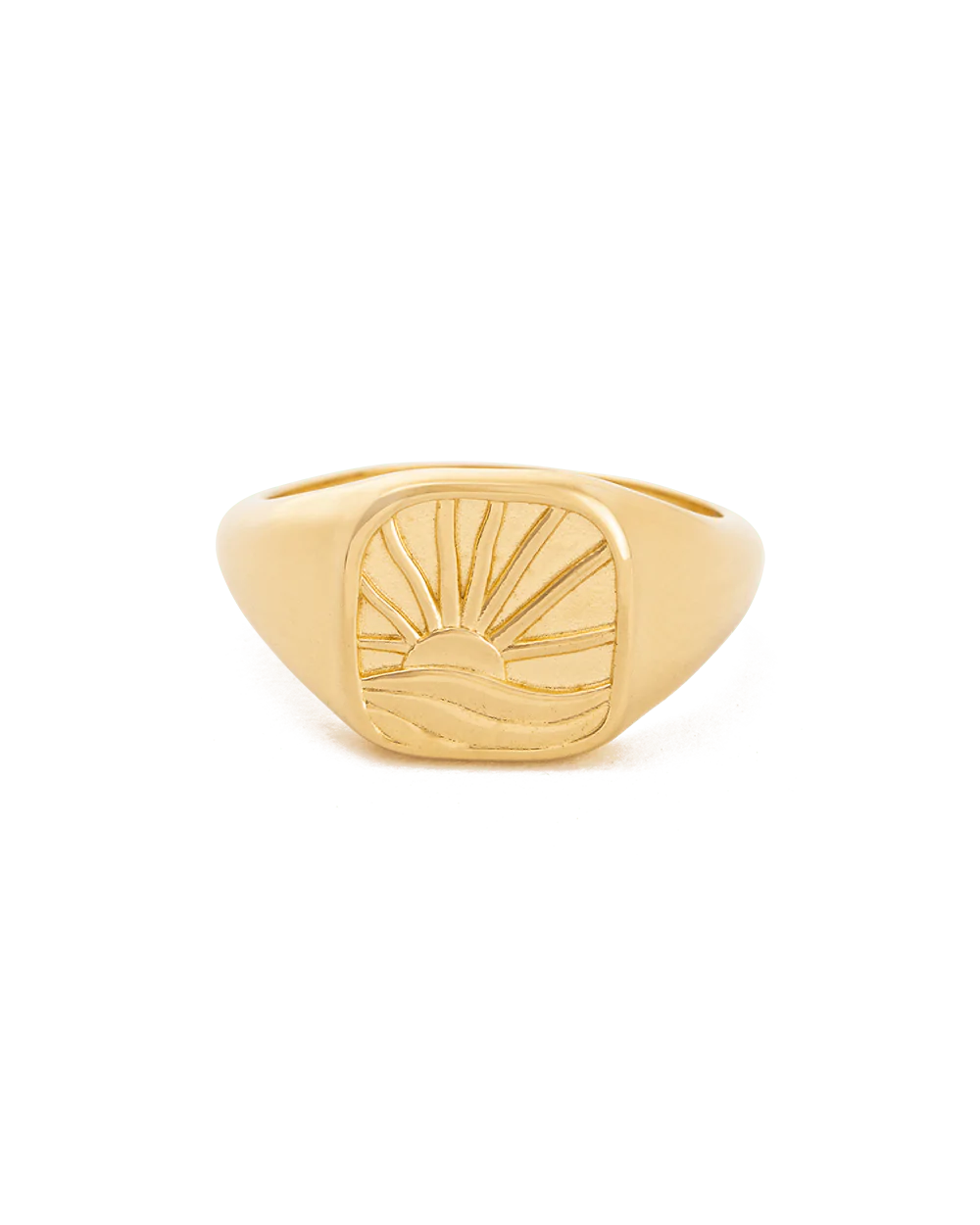 Kirstin Ash / Soleil Signet Ring - 18K Gold Vermeil