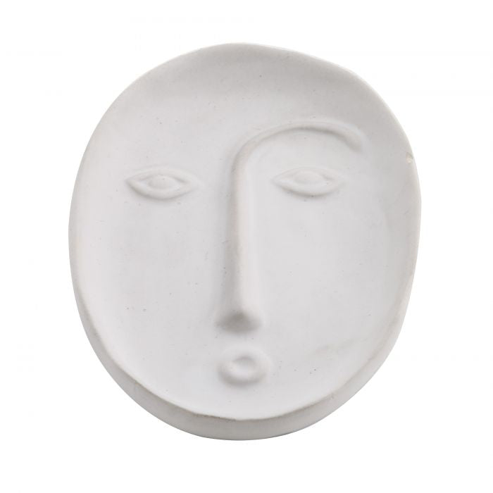 Emporium / The Face Trinket Plate - White