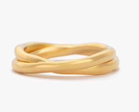 Kirstin Ash / Botanica Double Ring - 18K Gold Plated