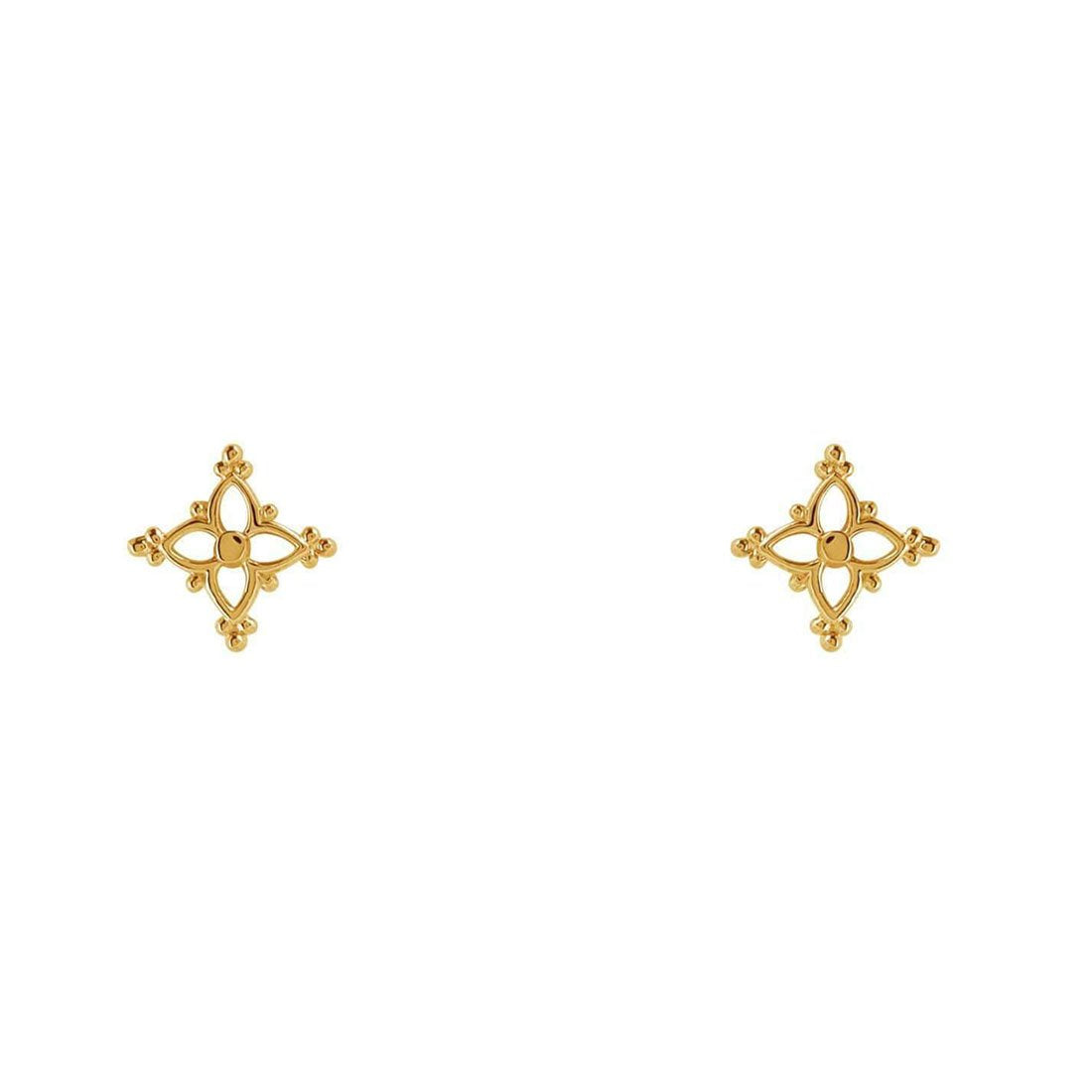 Midsummer Star / Dainty Moroccan Star Studs - Gold