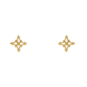 Midsummer Star / Dainty Moroccan Star Studs - Gold