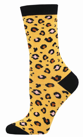Socksmith / Womens Bamboo Socks - Leopard Gold