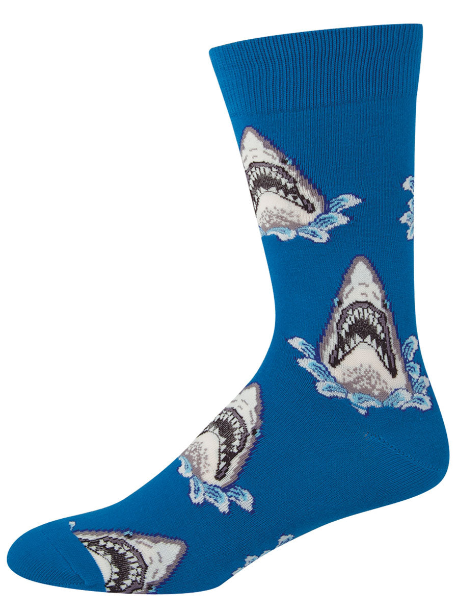 Socksmith / Mens Socks Shark Attack (Blue) Abode Bondi