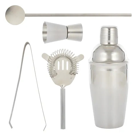 Coast To Coast / Boothby 5 Piece Cocktail Set - Silver