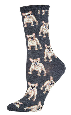 Socksmith / Womens Socks - Frenchie (Charcoal)