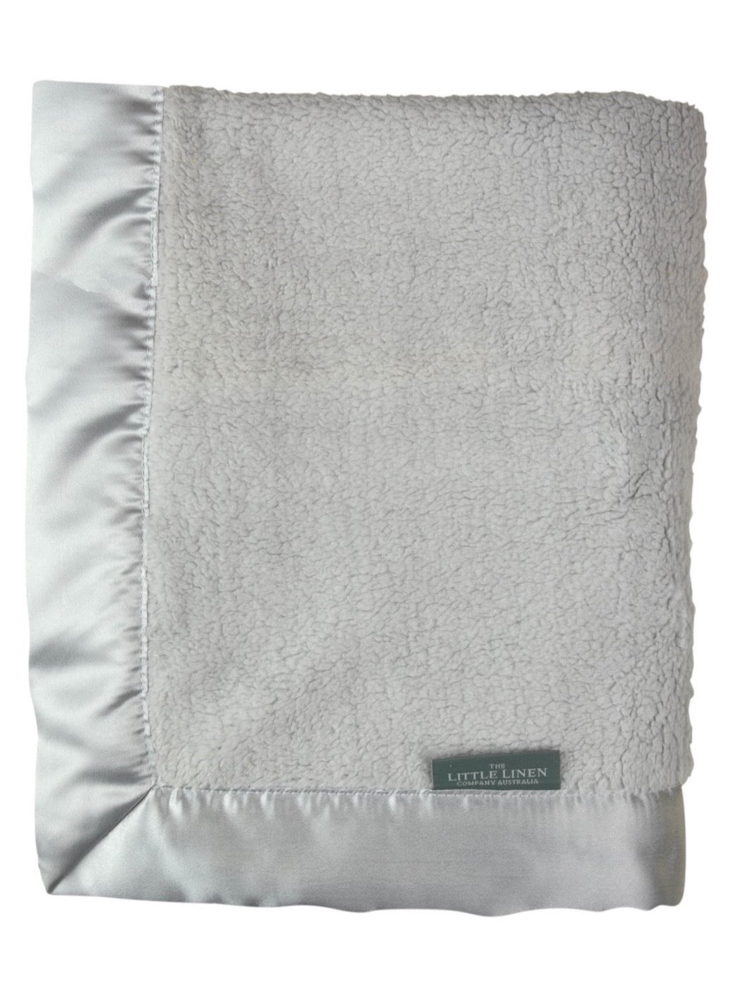 The Little Linen Co / Sherpa Stroller Blanket - Drizzle Grey