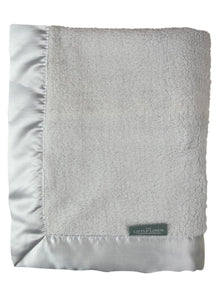 The Little Linen Co / Sherpa Stroller Blanket - Drizzle Grey