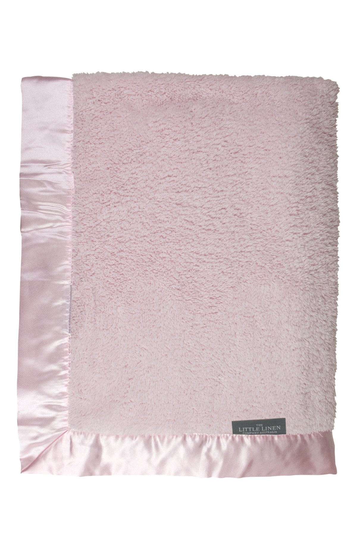 The Little Linen Co / Sherpa Stroller Blanket - Pastel Pink