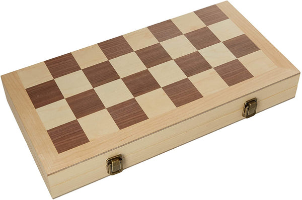 Hansen Classic Games / Inlaid Wood Chess Set - 15”