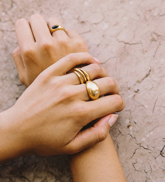 Kirstin Ash / Golden Light Dome Ring - Gold