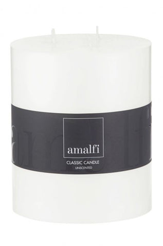 Amalfi / Classic White 3-Wick Pillar Candle (15x15.5x15.5cm)