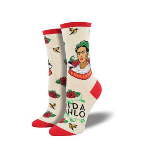 Socksmith / Womens Socks - Viva La Frida (Ivory Heather)