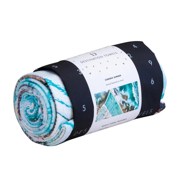 Destination Label / Towel - Icebergs Summer