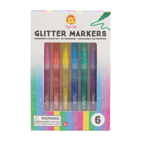 Tiger Tribe / Glitter Markers (Set 6)